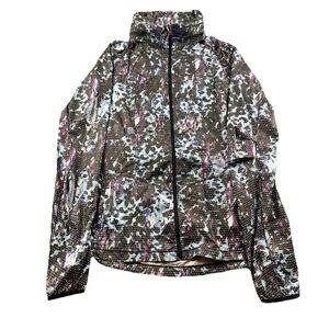 Lululemon Women Back Pack It Jacket Floral Sport Tranquil Blue Multi Print 6